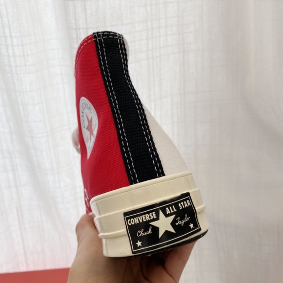 Converse Red and White High-Top Sneakers - Picture 5 of 7
